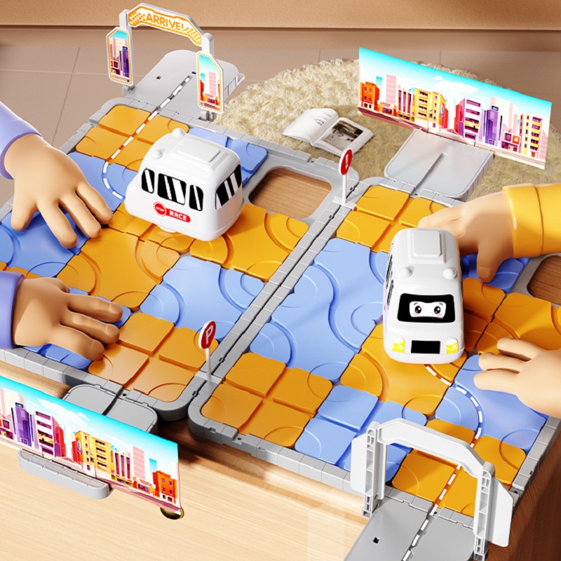 Board Game Race Track - DIY 도시 모험 3D 퍼즐 레이스