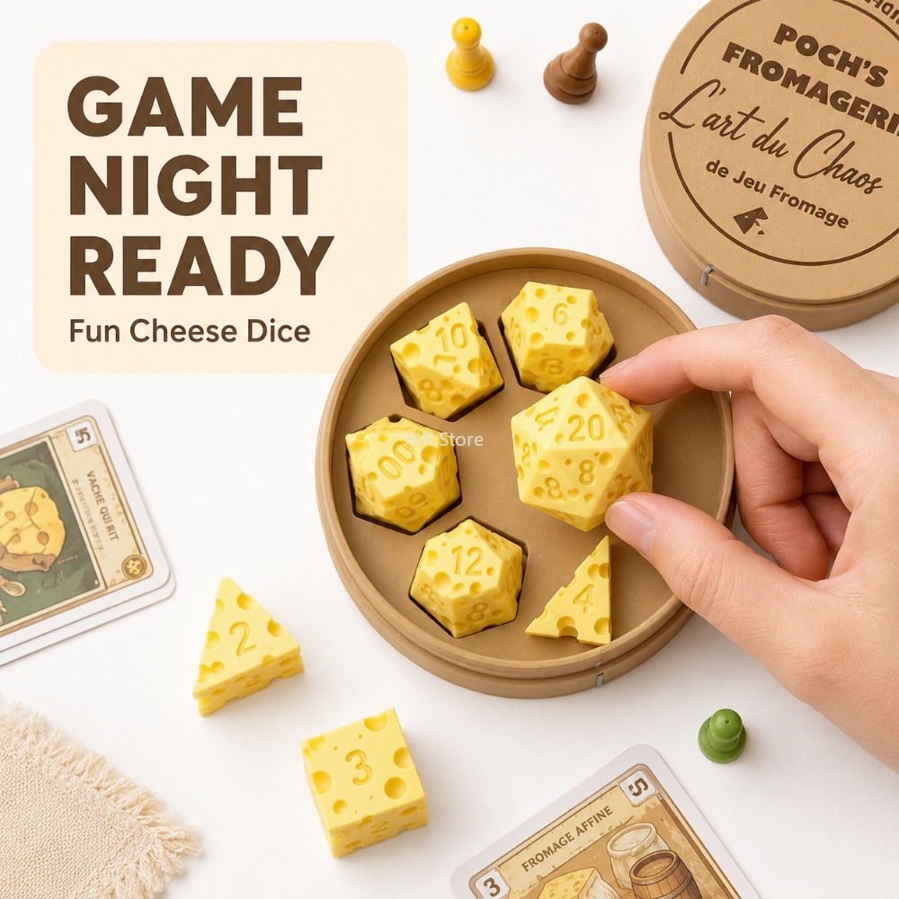 Board Game Review - 창의적인 불규칙 치즈 모양 주사위 세트