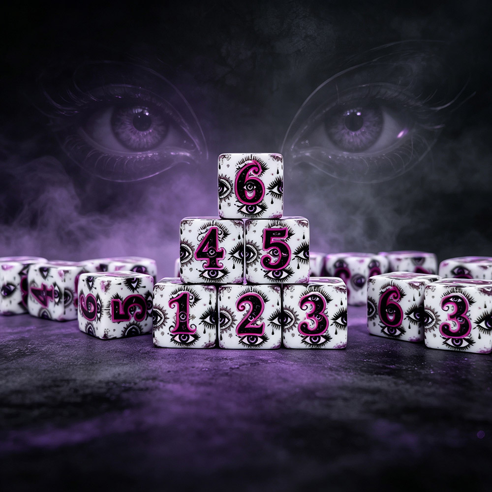 Board Game Print - 12Pcs 16MM D6 아크릴 인쇄 주사위