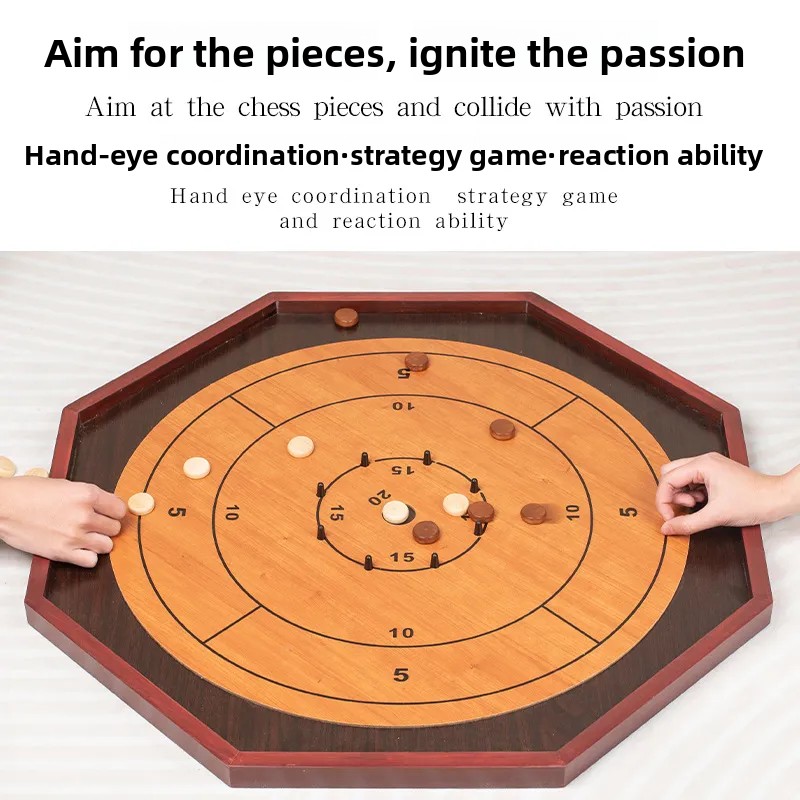 원목 크로키놀 보드 - 가족 파티용 나무 플릭 디스크  - Board Game Harvest 리뷰 및 가격