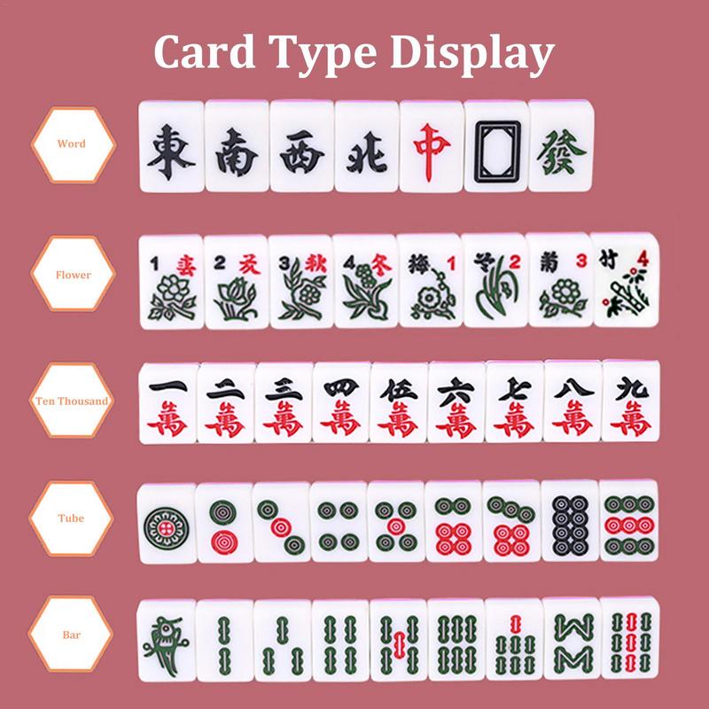 마작 세트 보드 게임, 대형 보관 가방, 휴대용 테이블 - Board Game Mahjong 리뷰 및 가격