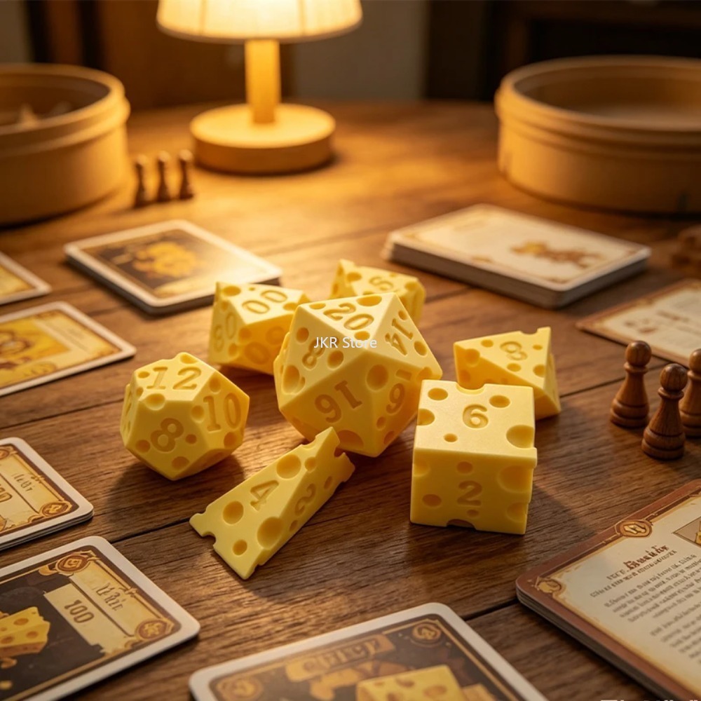 창의적인 불규칙 치즈 모양 주사위 세트 D4 D20 휴 - Board Game Review 리뷰 및 가격