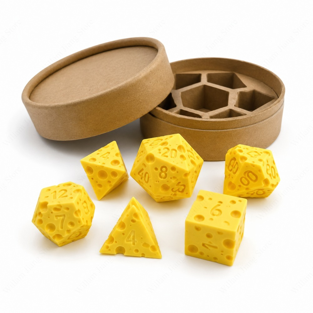 3D 프린팅 치즈 모양 주사위 세트 (D4, D20 포 - Board Game Print 리뷰 및 가격
