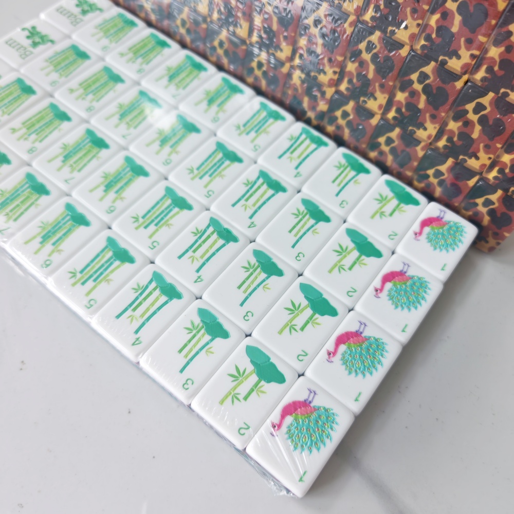 레오파드 프린트 아크릴 고급 마작 타일 프리미엄 각인  - Board Game Print 리뷰 및 가격