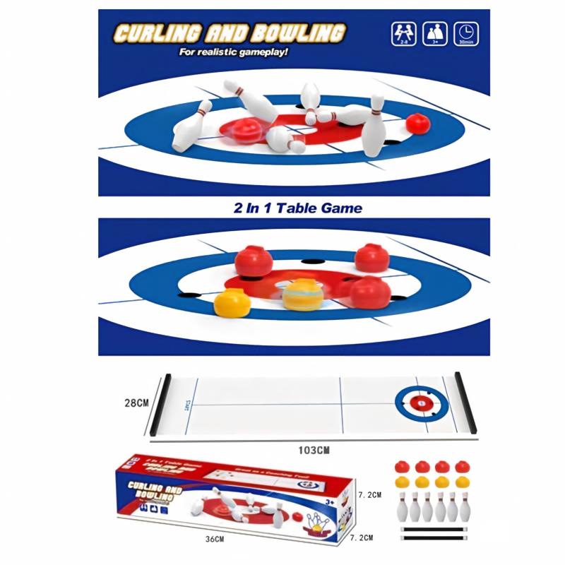 새로운 미니 컬링&볼링 테이블탑 게임, 어린이 실내 인 - Board Game Electronic Table 리뷰 및 가격