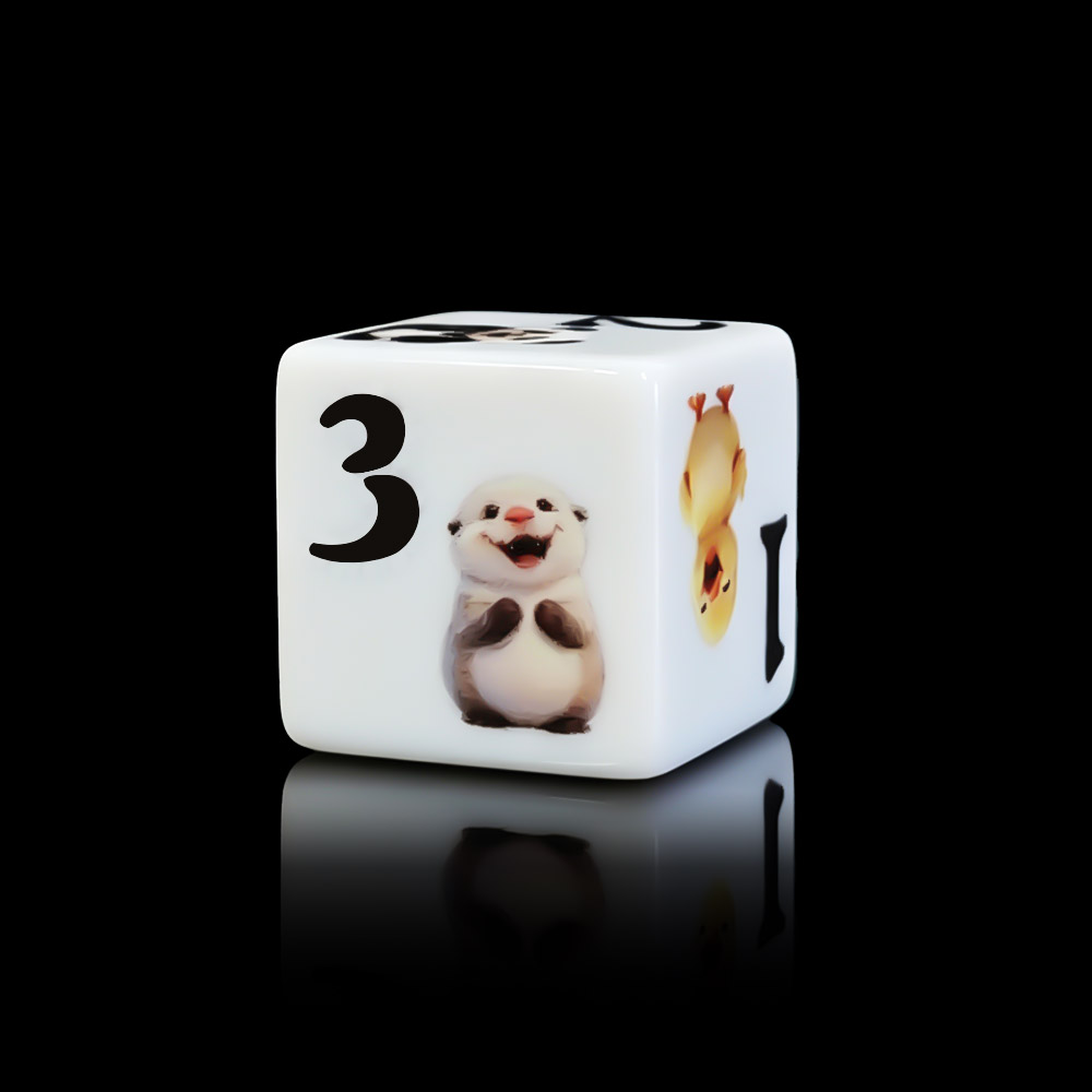 12개 16MM D6 아크릴 프린트 주사위, 귀여운 만 - Board Game Print 리뷰 및 가격