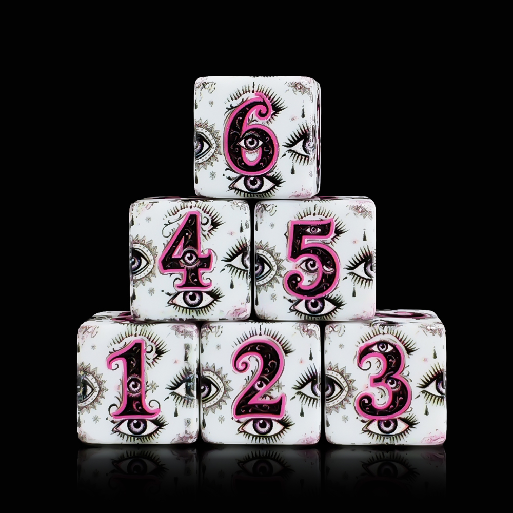 12Pcs 16MM D6 아크릴 인쇄 주사위 DND R - Board Game Print 리뷰 및 가격