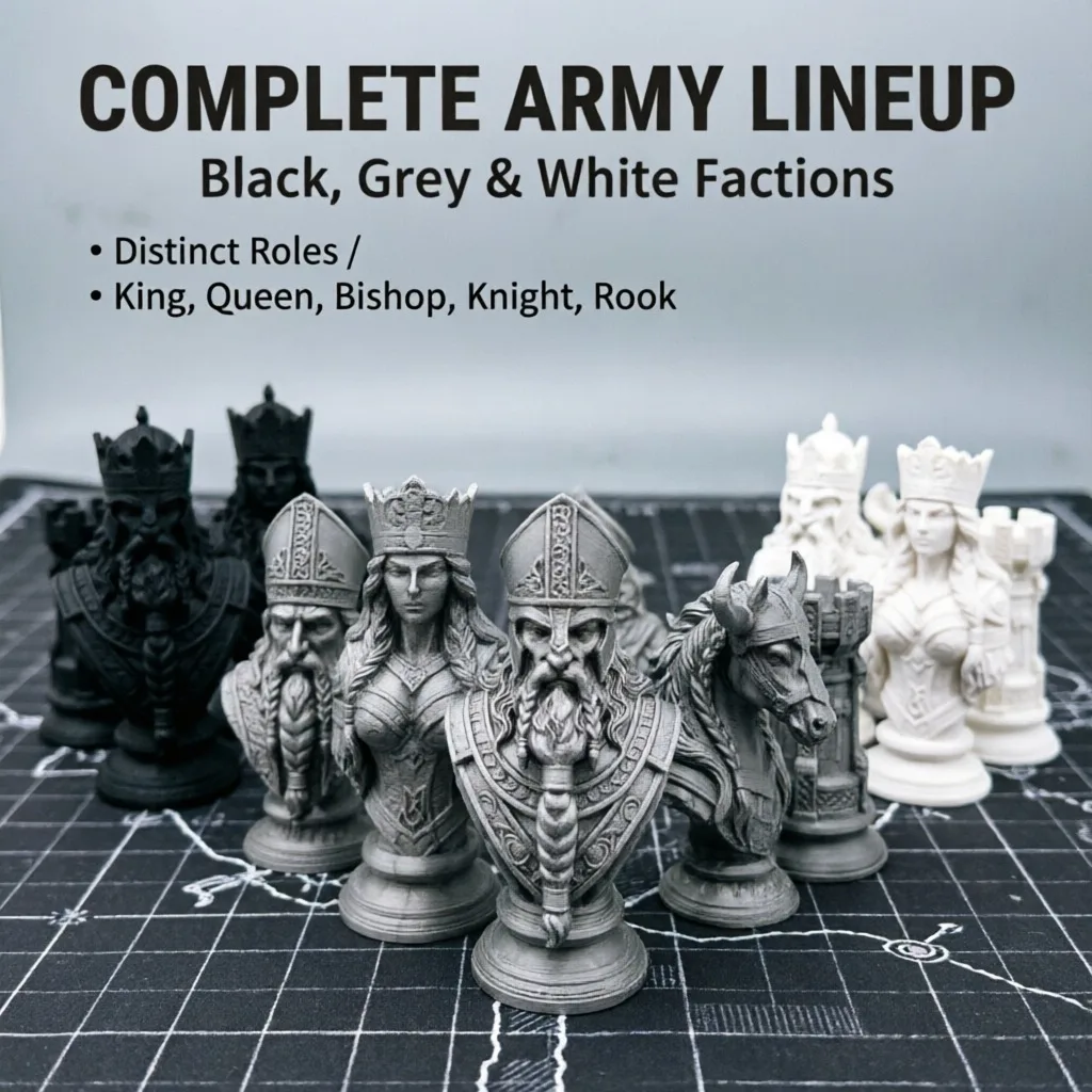 10cm 3D 프린팅 체스 말 세트, 북유럽 신화 왕, - Board Game Print 리뷰 및 가격