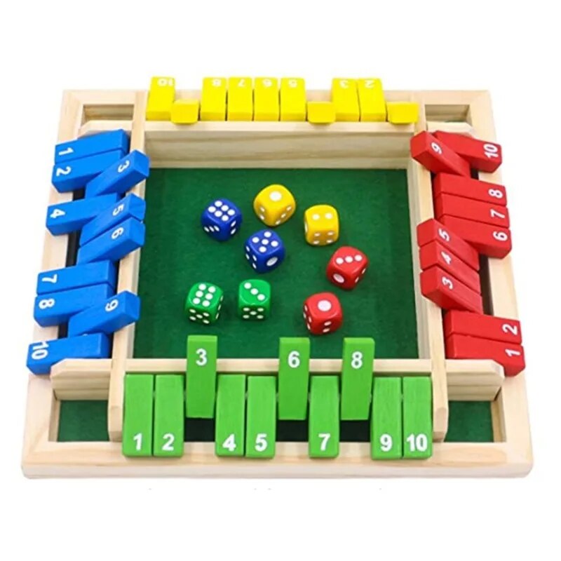 나무 주사위 보드 게임 4인용 상자 닫기 플랩 및 주사 - Board Game Review 리뷰 및 가격